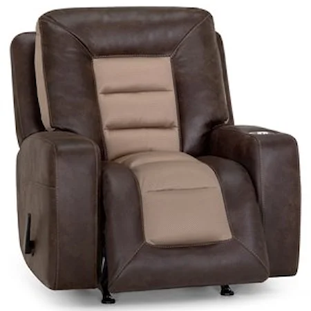 Power Rocker Recliner with Cupholder and USB Port